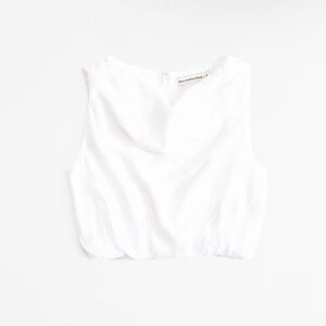 Abercrombie Crinkle Textured Cowl Neck Set Top NWT